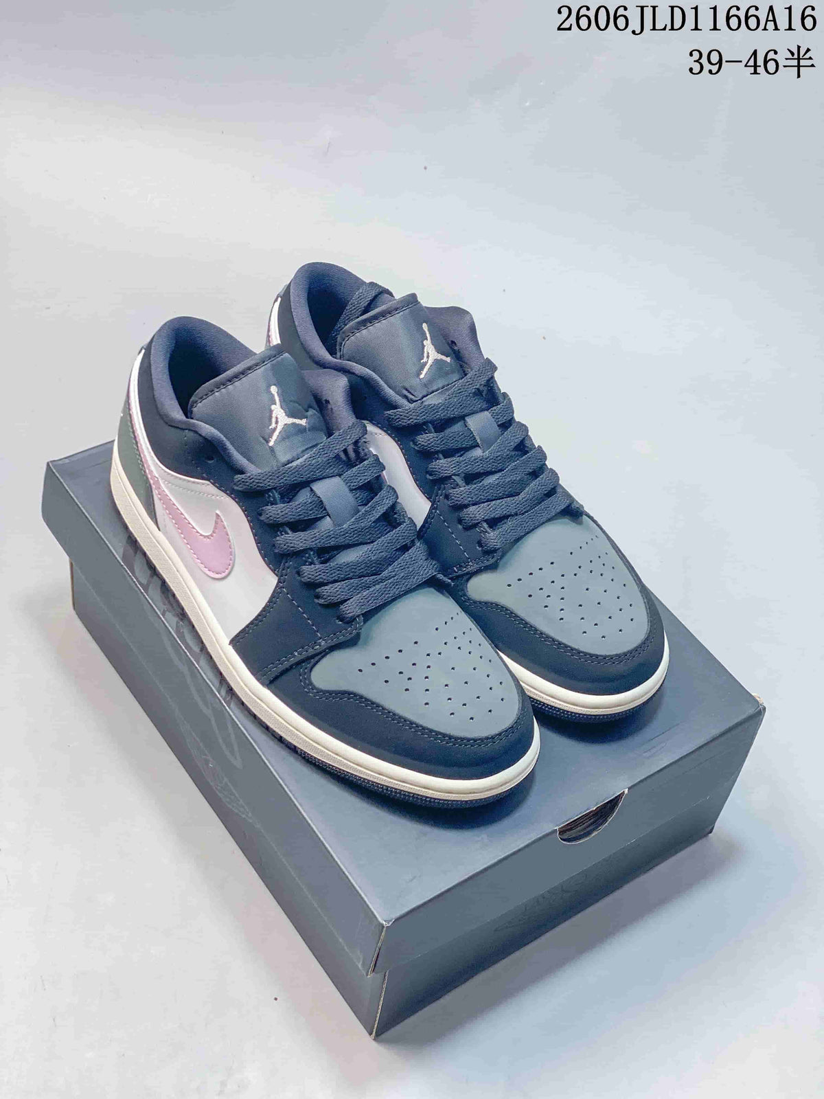 Jordan Air Jordan 1 Low Sneakers in Navy, Gray and Pink