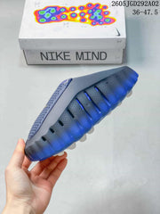 Nike Mind 001 Slides in Gray and Blue