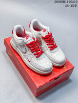 Nike Air Force 1 '07 Low Red and White Sneakers CS5288-722