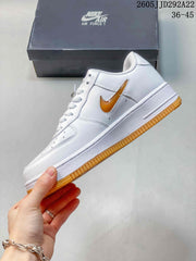 Nike Women's Air Force 1 Shadow White and Orange Sneakers