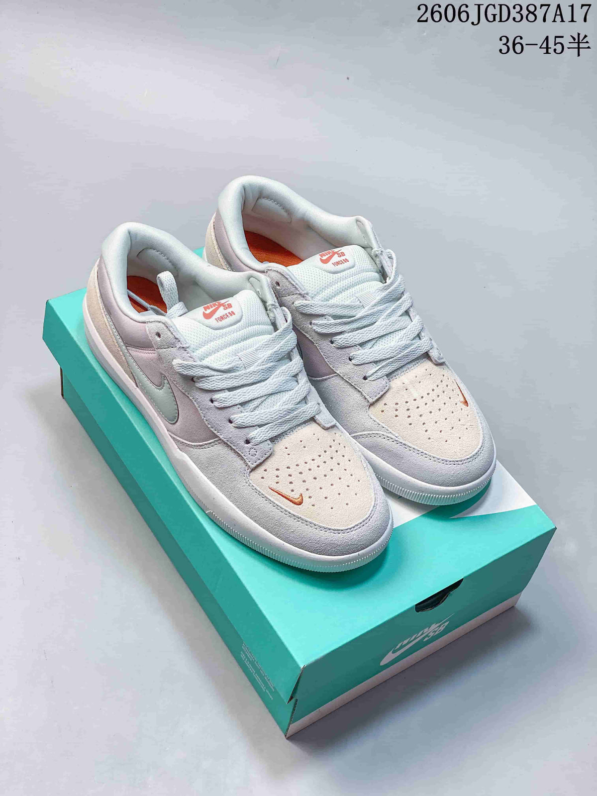 Nike SB Force 58 Sneakers in White and Pastel Colors