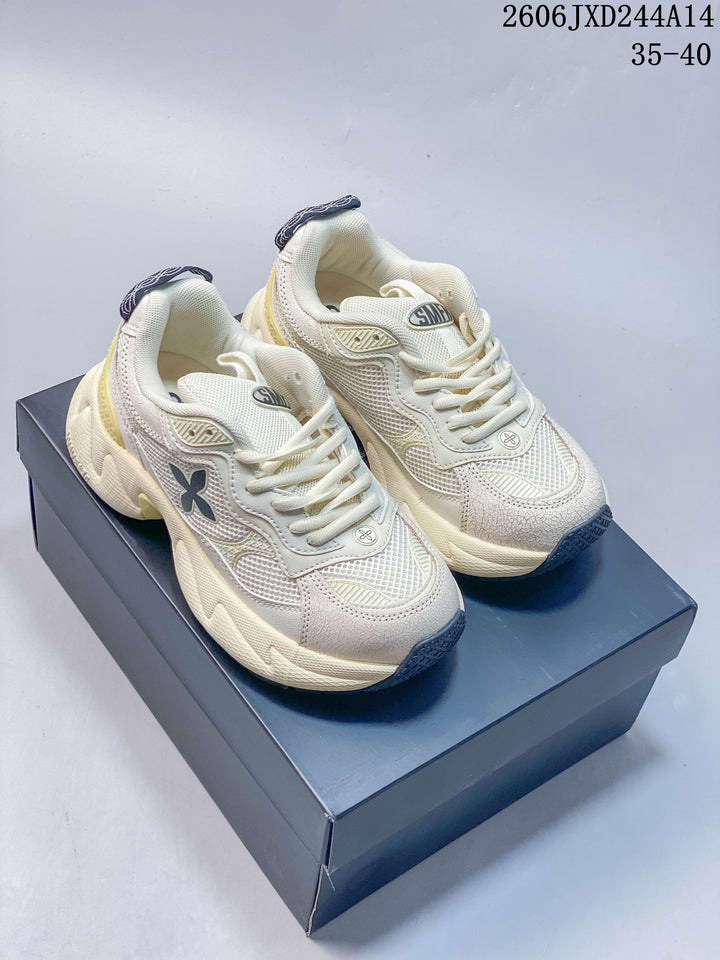SMFK Future Ripple Low-Top Sneakers, Ivory and Black