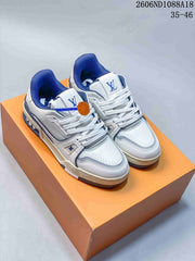 Louis Vuitton Trainer Low-Top Sneakers White Blue