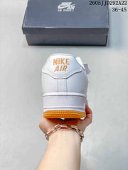 Nike Women's Air Force 1 Shadow White and Orange Sneakers