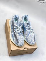 Adidas Yeezy Boost 350 V2 Blue Pattern Sneakers