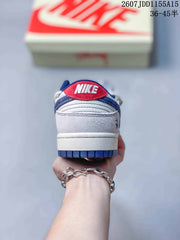 Nike SB Dunk Low Stussy White Grey Navy Sneakers
