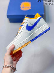 Nike Air Force 1 '07 Low White Blue Yellow Sneakers