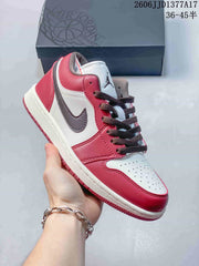Jordan Air Jordan 1 Low Sneakers Burgundy Brown White