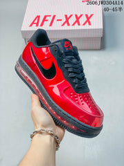 Nike Air Force 1 Posite FL Max Low-Top Sneakers, Red and Black