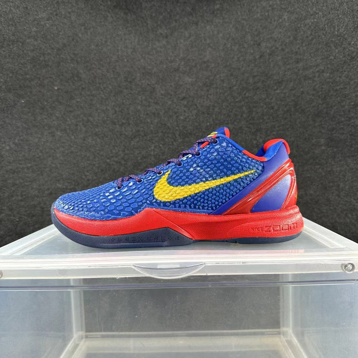 Nike Kobe 6 Blue Red Yellow Basketball Shoes