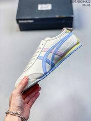 Onitsuka Tiger Mexico 66 Deluxe Sneakers in Cream and Blue