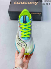 Saucony Endorphin Speed 5 Running Shoes, White and Aqua