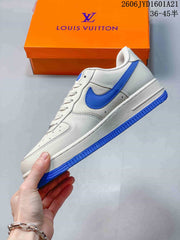 Nike Air Force 1 '07 Low White and Blue Sneakers