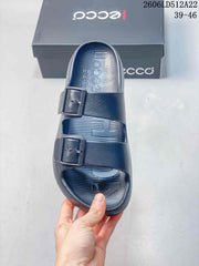 ECCO Two-Strap Sandals in Dark Gray, Style 06LD512A22