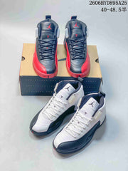 Jordan Air Jordan 12 High-Top Basketball Shoes, Black and Red