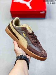 PUMA Club II Era Brown and Beige Low-Top Sneakers
