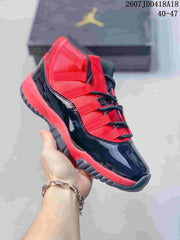 Jordan Air Jordan 11 Retro High-Top Sneakers Black Red 2607JDD418A18