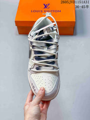 Nike SB Dunk Low White and Navy Custom Sneakers