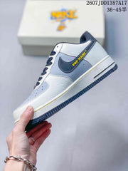 Nike Air Force 1 '07 Low White Navy Gray Sneakers 2607JDD1357A17