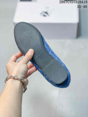 Chanel 26P Blue Quilted Denim Ballet Flats 2607GYD1828A18