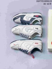 Nike Dunk Low Retro Custom Sneakers White and Navy