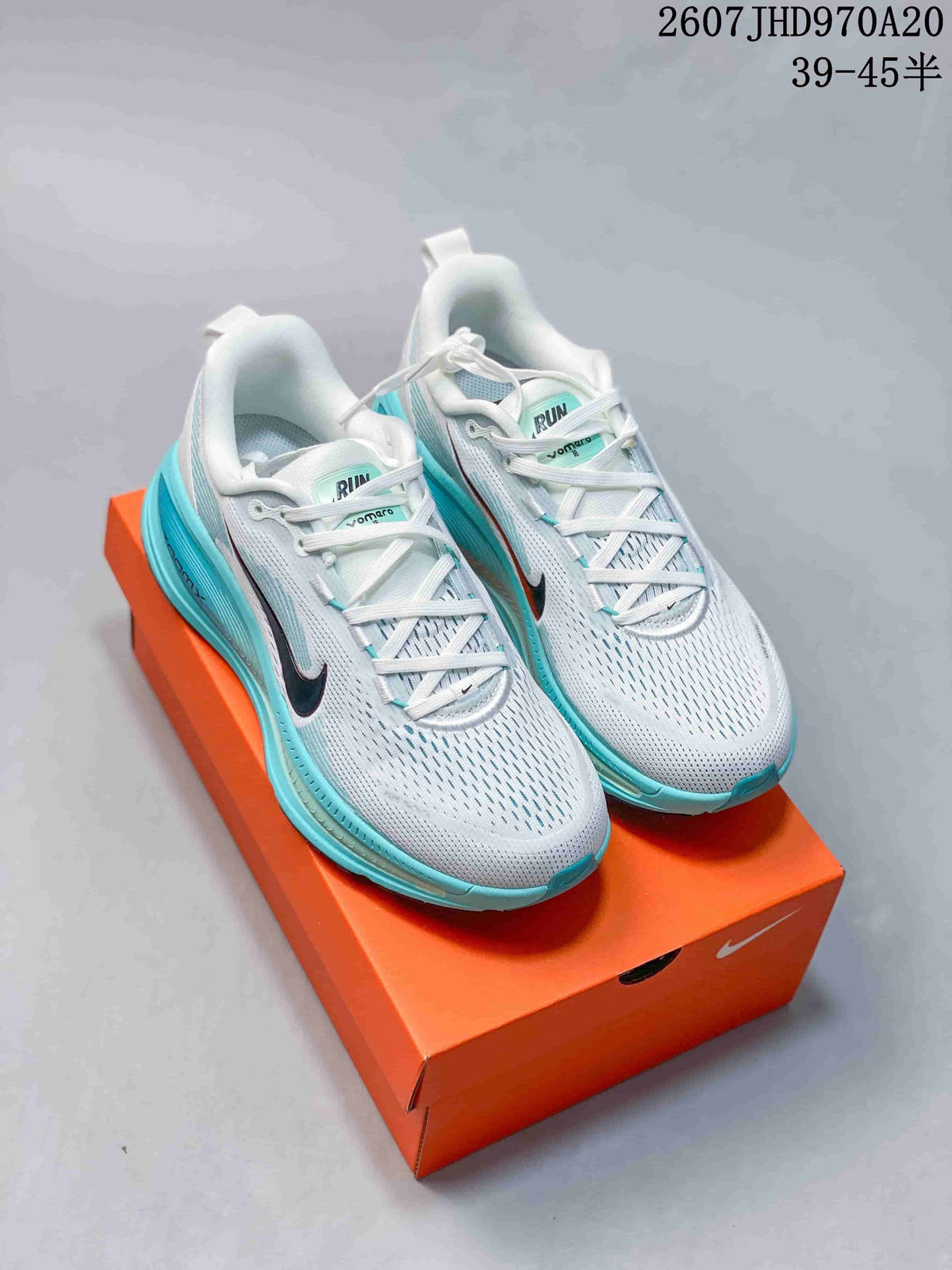 Nike Structure Plus Running Sneakers White Turquoise 07JHD970A20