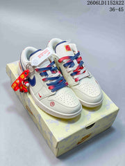 Nike Air Jordan 1 Low White Blue Red Sneakers