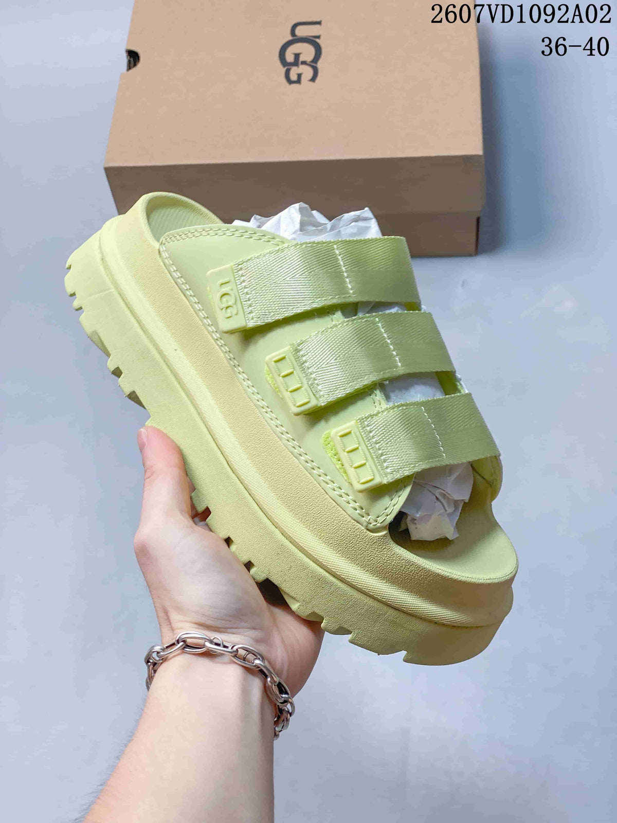 UGG Triple-Strap Platform Slide Sandals