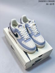 Nike Air Force 1 '07 Low Sneakers in White and Light Blue