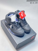 Nike Air Jordan 5 Retro High Sneakers in Gray and Blue