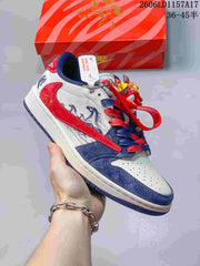 Jordan Air Jordan 1 Low Fragment x Travis Scott x Dior-Style Sneakers