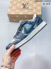 Jordan Fragment x Travis Scott Air Jordan 1 Low Blue Sneakers
