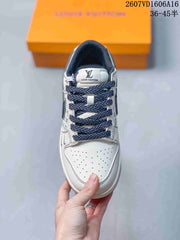 Nike SB Dunk Low LV Monogram White and Navy Sneakers