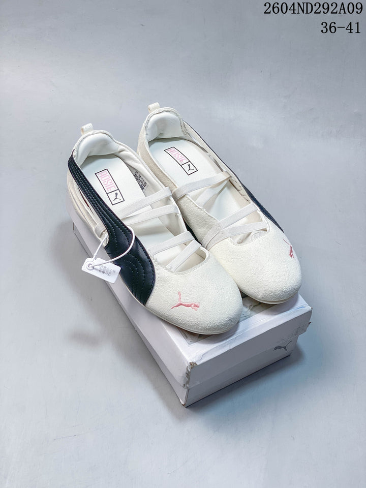 Puma Speedcat Ballet Sneakers in Cream and Navy