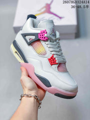 Jordan Air Jordan 4 Retro Comic Sneakers White Black Pink