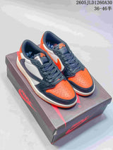 Jordan Air Jordan 1 Low Sneakers, Orange, White & Charcoal, CZ0790-005