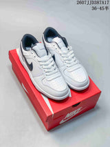 Nike Big Nike Low Lux Sneakers White and Black JD387A17