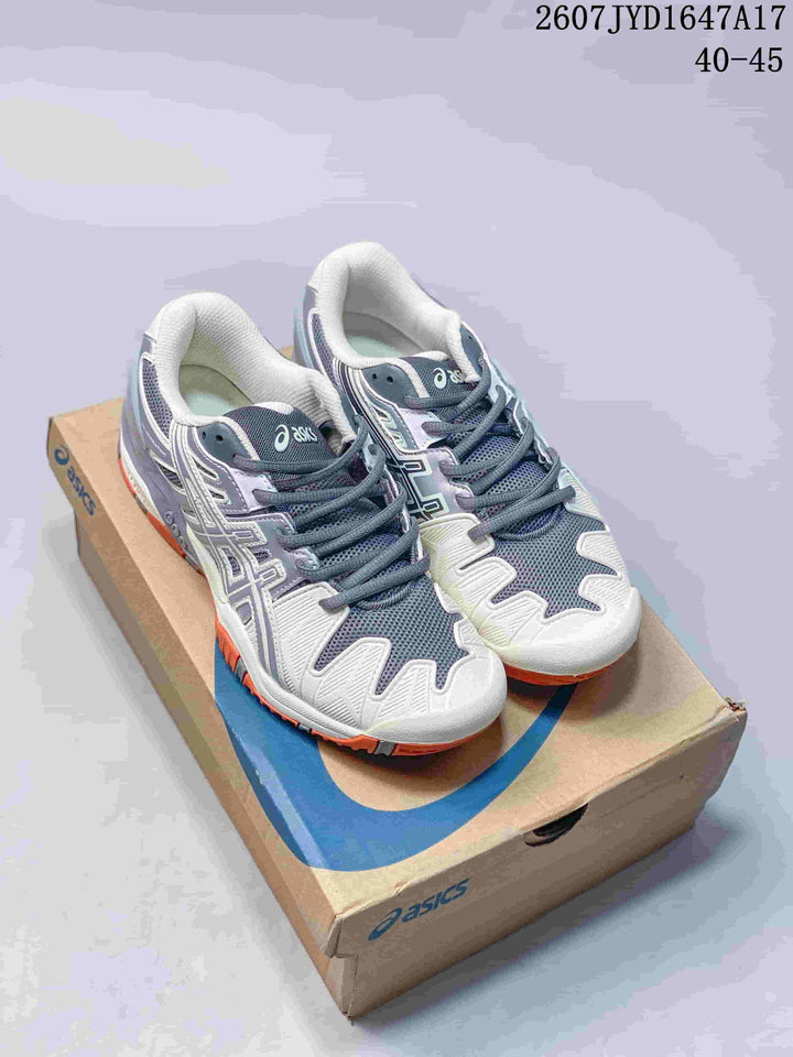 ASICS GEL-RESOLUTION 5 Tennis Shoes White Grey Orange