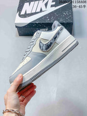 Nike Air Force 1 Low Sneakers in Cream and Gray
