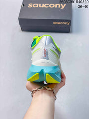 Saucony Endorphin Pro 5 Running Shoes, White and Aqua