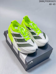 Adidas Adizero Dropset Elite Running Shoes – White & Neon Yellow