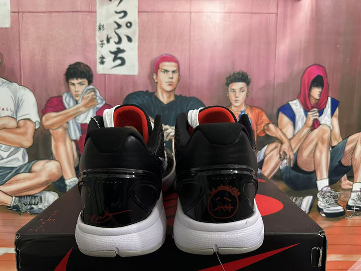 Nike Zoom Basketball Sneakers Black White Red