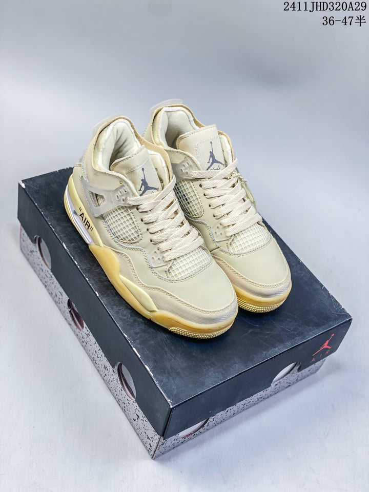 Air Jordan 4 Retro OG Cream Mid-Top Sneakers
