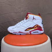 Jordan 6 Retro White and Red High-Top Sneakers