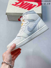 Jordan Air Jordan 1 High Sneakers in White and Grey
