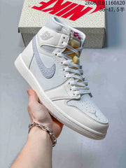 Jordan Air Jordan 1 High Sneakers, White and Blue