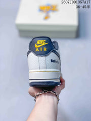 Nike Air Force 1 '07 Low White Navy Gray Sneakers 2607JDD1357A17