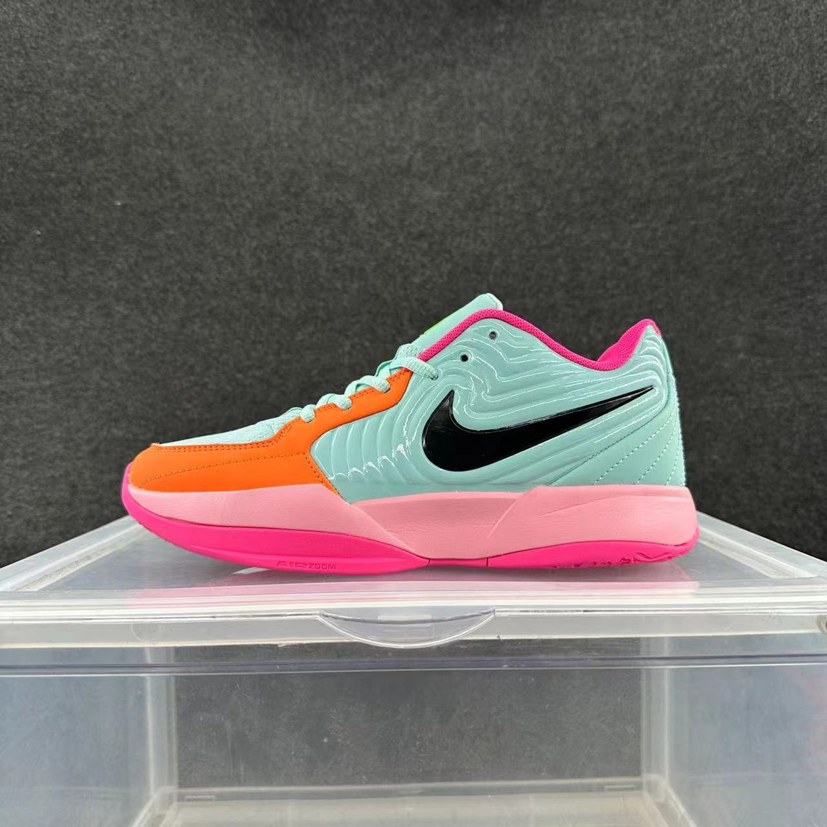 Nike Basketball Sneakers in Mint, Orange, Pink and Black