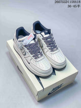 Nike Air Force 1 '07 White Navy Low-Top Sneakers