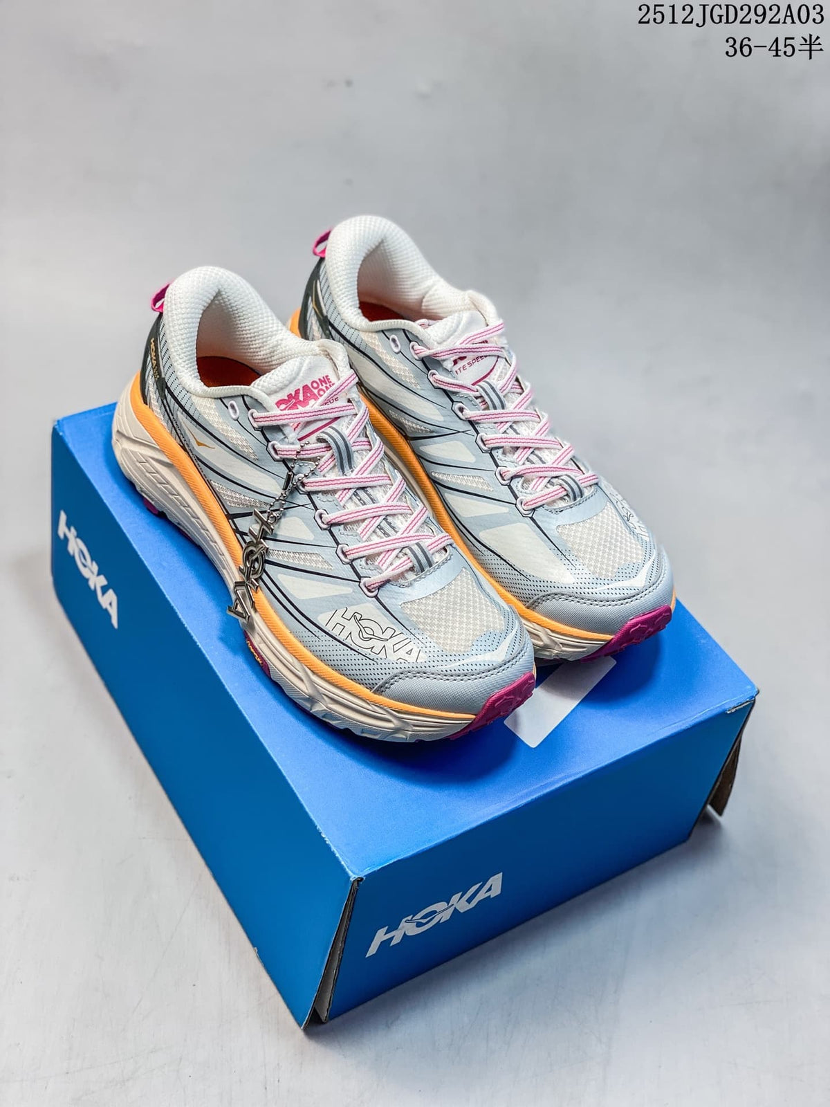 HOKA Mafate Speed 2 Trail Running Shoes Blue Pink